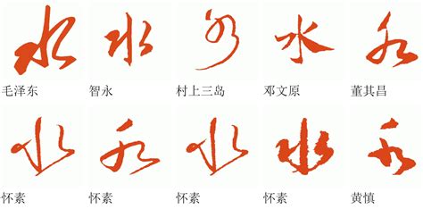 水的草書|“水”字的草书书法